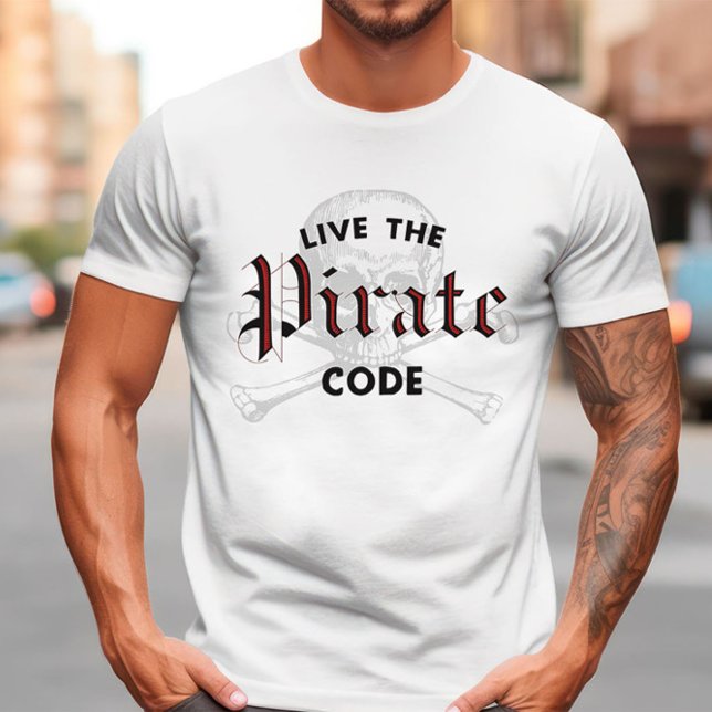 Camiseta Live the Pirate Code (Criador carregado)