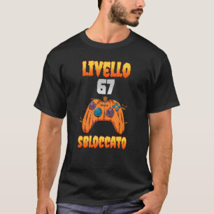 Camiseta Livello 67 Sbloquecato 67 Compleão 67 Anni Videogi