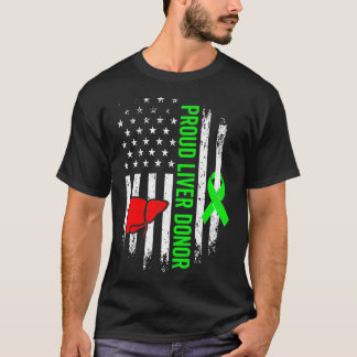 Camiseta Liver Donor Survivor Warrior Organ Donation Flag