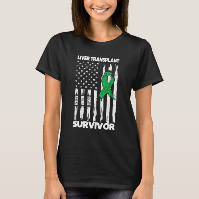 Camiseta Liver Transplant Surgery US Flag Liver Transplant  (Frente)
