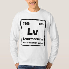 Camiseta Livermório (Lv) - Tabela Periódica dos Elementos