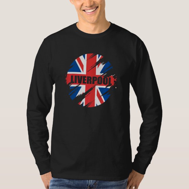 Camiseta Liverpool British Flag Inglaterra Reino Unido Uniã (Frente)