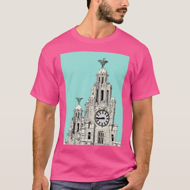 Camiseta Liverpool Liver Building Viagem Impressão (Frente)