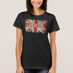 Camiseta Liverpool, Reino Unido, British Flag Vintage Souv
