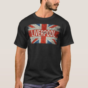Camiseta Liverpool, Reino Unido, British Flag Vintage Souv