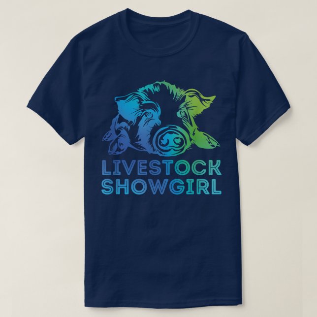 Camiseta Livestock Showgirl Showing Pigs At The Fair4078  (Frente do Design)
