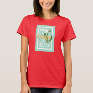 Camiseta Livin o sonho na parte superior do círculo da