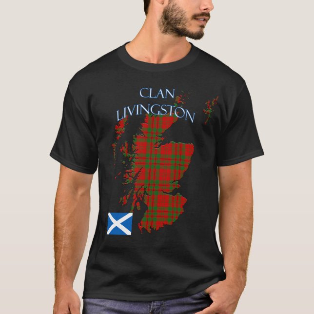 Camiseta Livingston Scottish Clan Tartan Scotland (Frente)