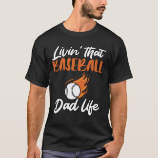 Camiseta Livinhat Baseball Dad Life Sports Fathers Day fami
