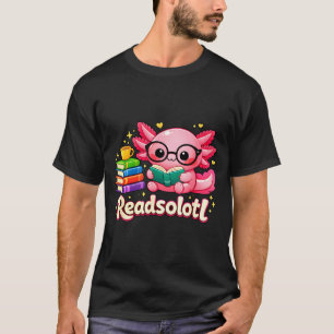 Camiseta Livrário fofo engraçado axolotl readsolotl livros