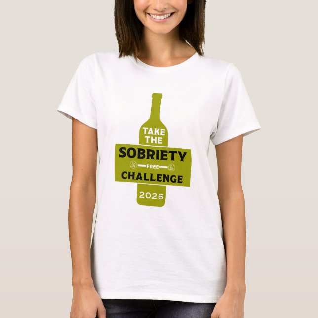 Camiseta Livre de Álcool e Sóbrio (Frente)