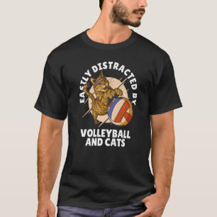 Camiseta Livre De Voleibol E De Gatos