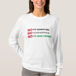 CAMISETA LIVRE PALESTINA NÃO AO GENOCÍDIO DE CRIMES DE GUER