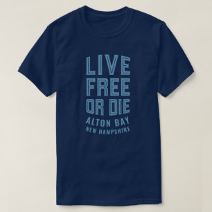 Camiseta Livres vivos ou morrem baía New Hampshire de Alto