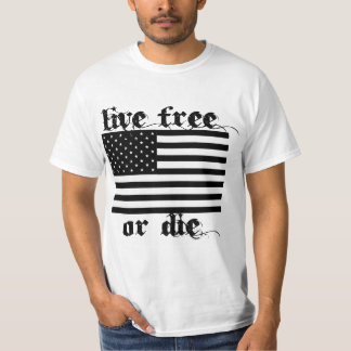 Camiseta Livres vivos ou morrem vintage americano