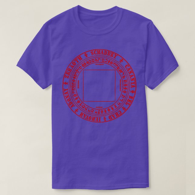 Camiseta Livro 6 de Moisés, Selos de Círculo e Espírito Pla (Frente do Design)