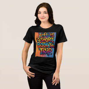 Camiseta Livro A Viagem Vida é Curta Presente de grafite pa