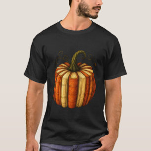Camiseta Livro Abóbora Outono Halloween Professor Bibliotec