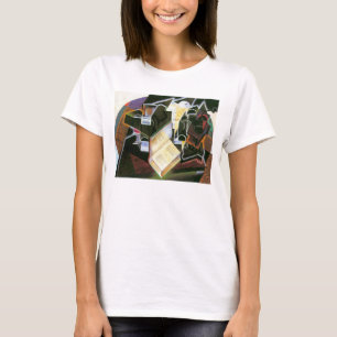 Camiseta Livro, Cano e Óculos, Juan Gris, Cubismo Vintage