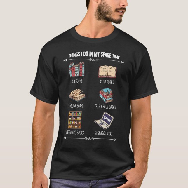 Camiseta Livro Coisas Que Eu Faço Em Meu Escritório Leitura (Frente)