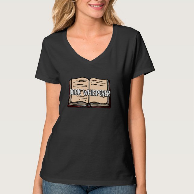 Camiseta Livro Da Biblioteca Escolar Whisperer Engraçado De (Frente)