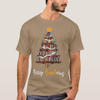 Camiseta Livro de Bookmas felizes Árvore de Natal Bibliotec