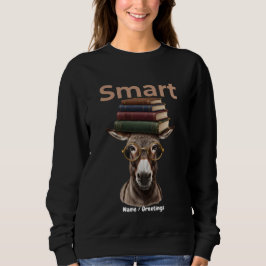 Camiseta Livro de Burro Inteligente Engraçado Óculos Retrô