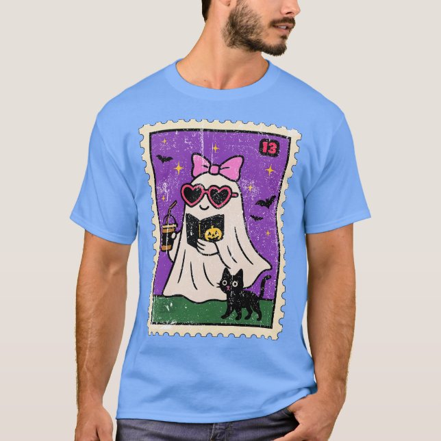 Camiseta Livro de café com gelo fantasma (Frente)