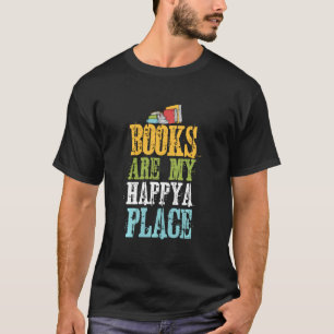 Camiseta Livro De Citação Vintage Está Feliz Meu Lugar