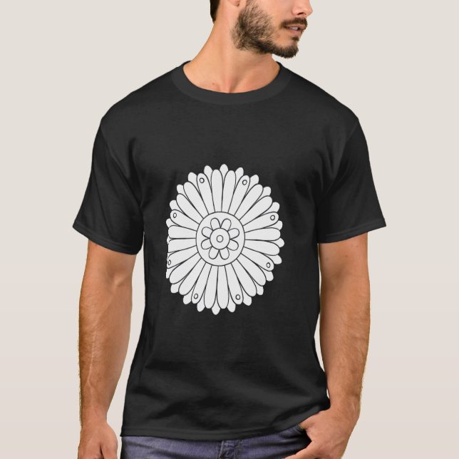 Camiseta Livro de Colorir Flor (Frente)