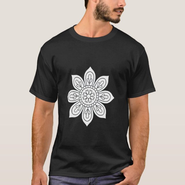 Camiseta Livro de Colorir Flor (Frente)