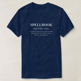 Camiseta Livro de Feitiços Divertido RPG Definição Com Text