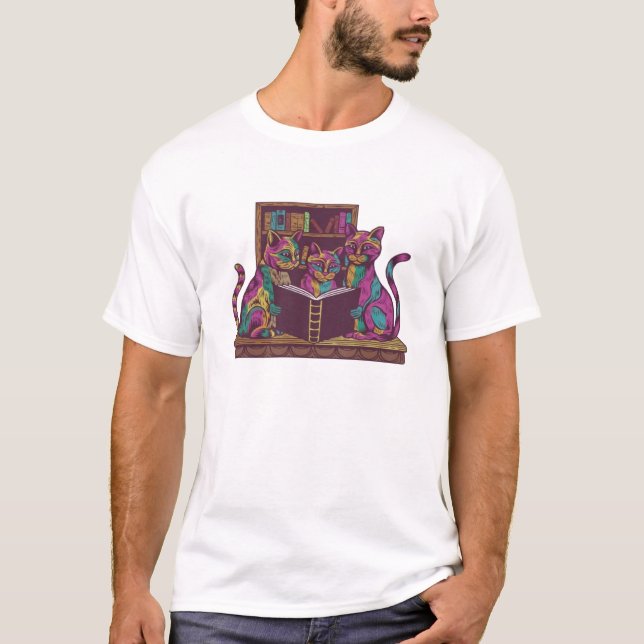 Camiseta Livro de gatos (Frente)