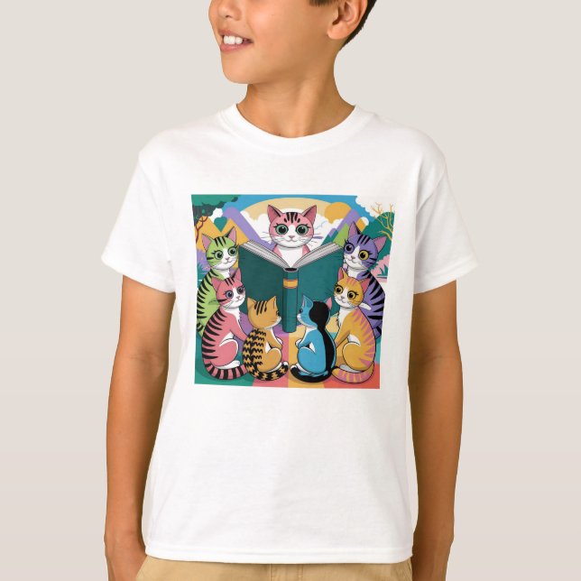 Camiseta Livro de gatos (Frente)