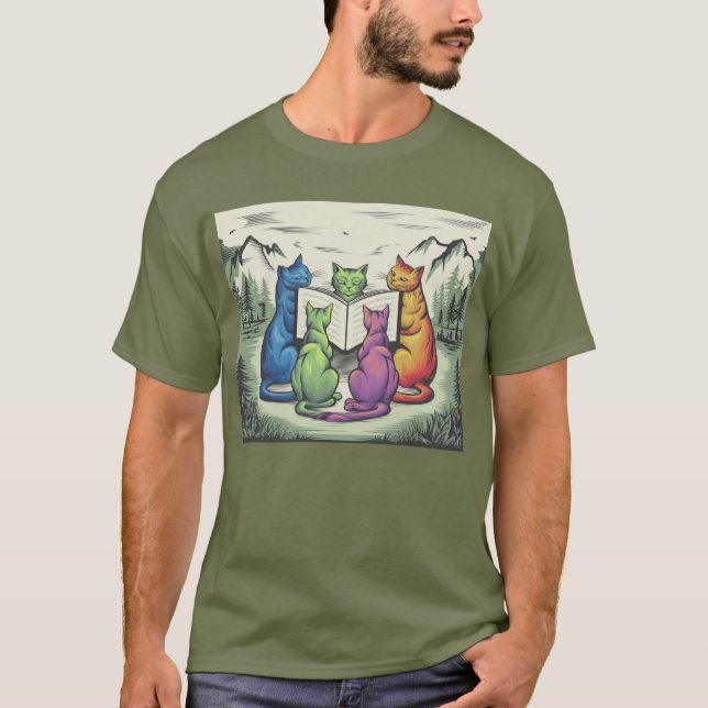 Camiseta Livro de gatos (Frente)