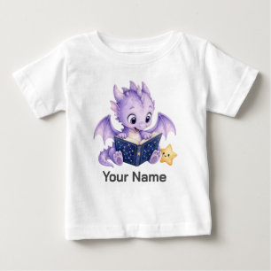 Camiseta Livro de Histórias Personalizado de Dragão Adoráve