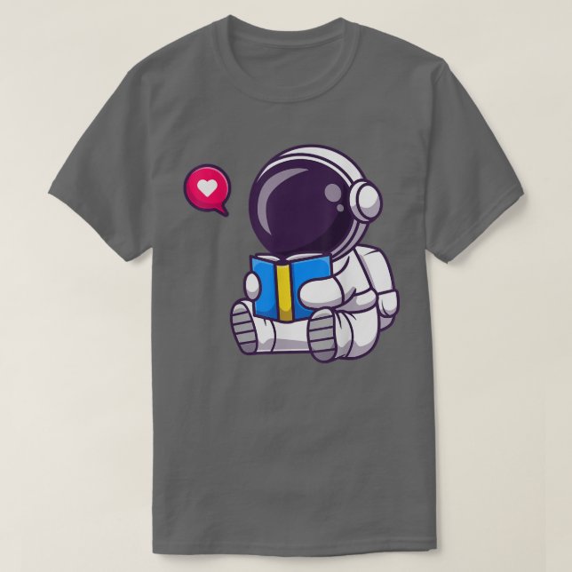 Camiseta Livro de leitura astronauta (Frente do Design)