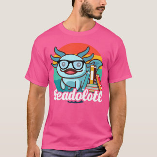 Camiseta Livro de Leitura Axolotl Ambystoma Mexicanum Blue 
