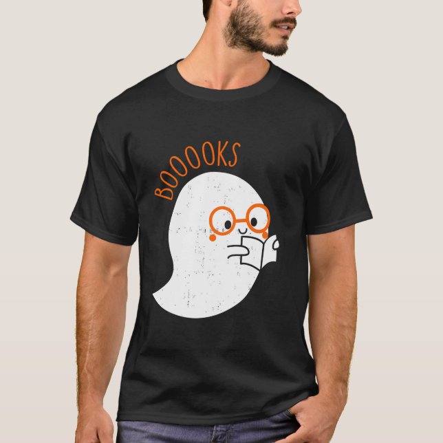 Camiseta Livro De Leitura De Livro De Fantasmas De Retrô Bo (Frente)