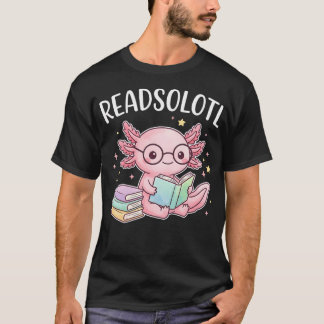 Camiseta Livro de Leitura do Axolote Adorável Readsolotl