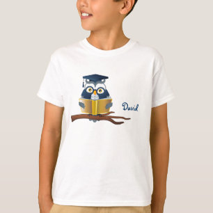 Camiseta Livro de leitura esperto   da coruja