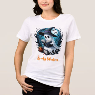 Camiseta Livro de leitura fantasma exclusivo do Halloween