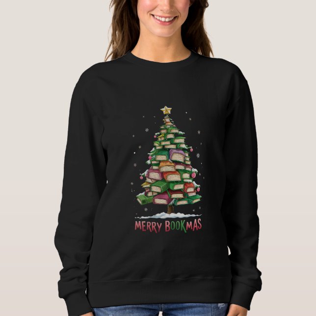 Camiseta Livro de Natal Lover Tree Bibliotecas de Felizes B (Frente)