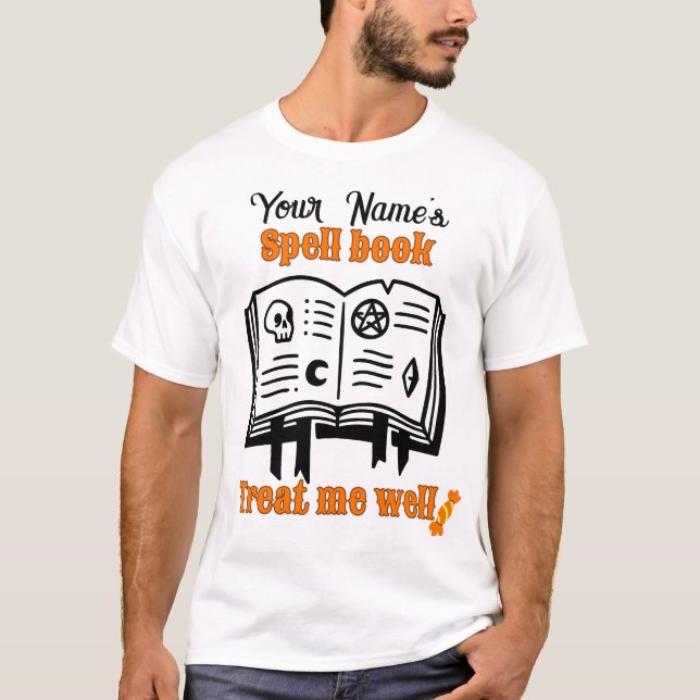 Camiseta livro de Ortografia personalizado, trata-me bem en (Frente)