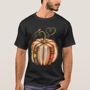 Camiseta Livro de Outono Abóbora Bibliotecários de Outono L