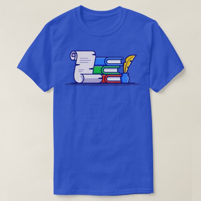 Camiseta Livro De Papel Com Caneta E Tinta (Frente do Design)