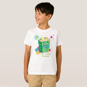 Camiseta Livro Design Moderno e Significativo para crianças