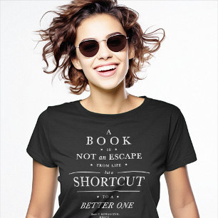 Camiseta Livro é um atalho para uma vida melhor