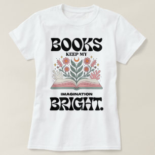 Camiseta Livro Groovy para Amantes da Leitura Floral Botâni