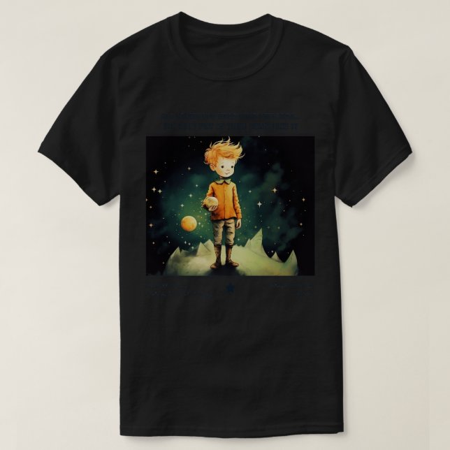 Camiseta Livro infantil do pequeno Príncipe Le Petit Prince (Frente do Design)